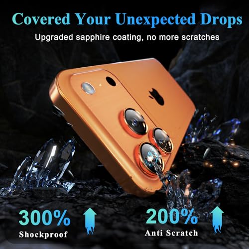 Image of YWXTW Camera Lens Protector for iPhone 17 Pro /iPhone 17 Pro Max, [1 Step Installation Tray] Tempered Glass Screen Protector Metal Custom Camera Cover Accessories Case Friendly