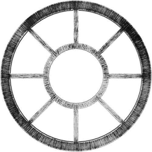 Ekena Millwork CMPP16GRAPW Grace Architectural Grade PVC Pierced, Antiqued Pewter Urethane Ceiling Medallions 16"OD x 5 3/4"ID x 1/2"P