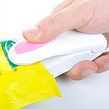 Tamaño: 10 * 4 * 5 cm JINSANSHUN Mini Mano Sealer Sealing Portable Sellado sellador Sealing Machine Smart Family Plastic Bags Package Heat Sealer Food Saver Storage Impulse Sealer - Blanco
