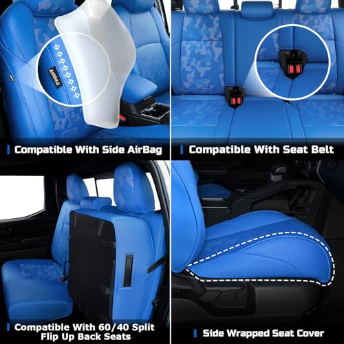 Image of Leather Seat Covers Custom Fit for Tacoma Gen 4th (2024-2026) Double Cab | Custom Fit for SR, SR5, TRD PreRunner, TRD Sport, TRD Off-Road, Limited, Trailhunter - Fully Covered - Fit Like a Glove