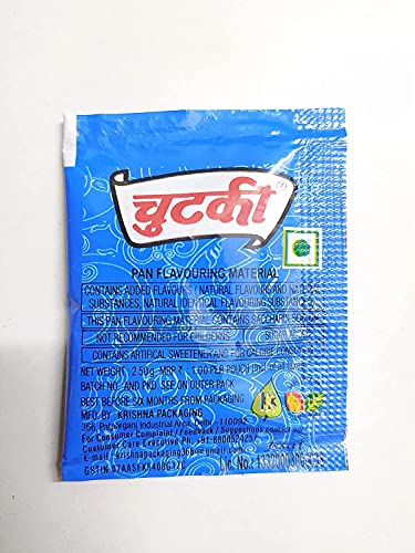 Chutki Mouth Freshener 60pcs Mint Flavor, Pan Flavoring Natural Flavors