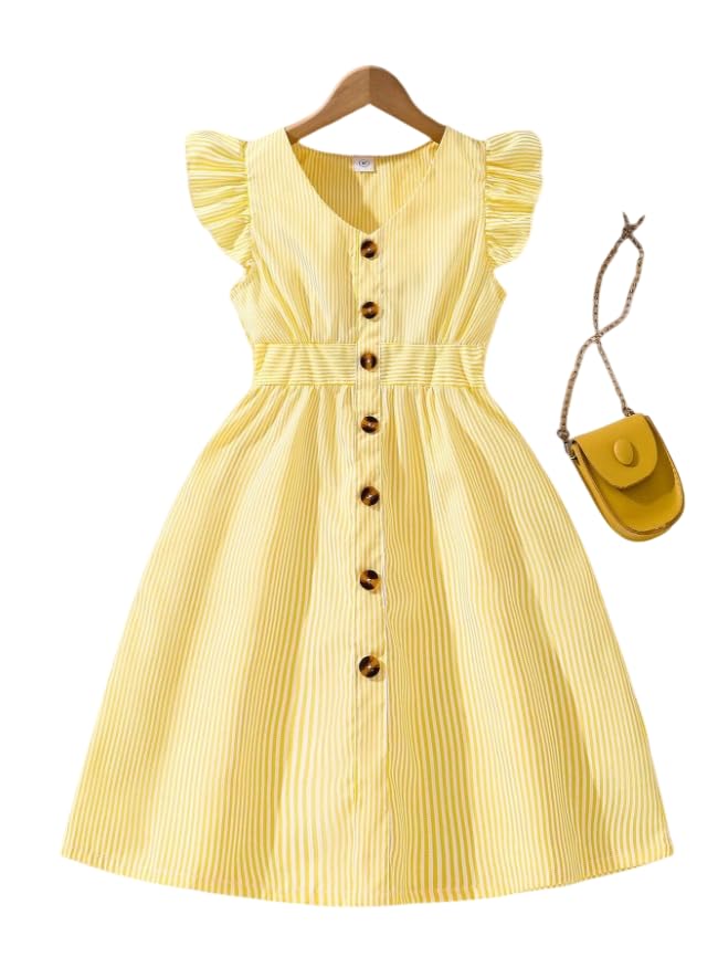 Image of SHRIMATE Apparels Summer Dress for Baby Girl /Frocks for Baby Girl /Baby Frocks Girl Poly Rayon /Casual Dress Short Flutter Sleeve