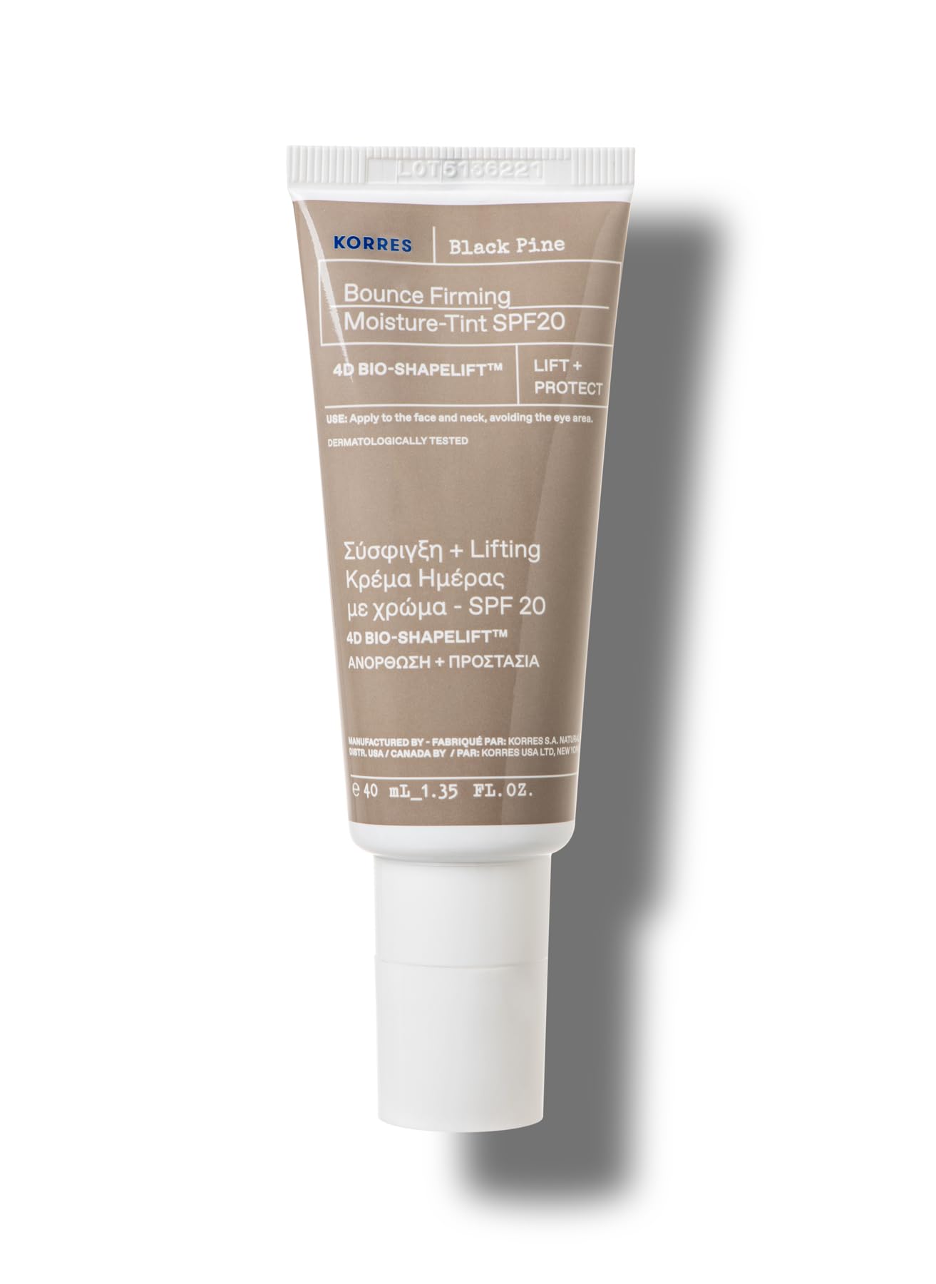 Crème jour Pin Noir 4D (peaux normales) - TEINTÉE SPF20-40ml | hydrate, raffermit et protège, fini naturel, adaptée à tous types de peau, vegan