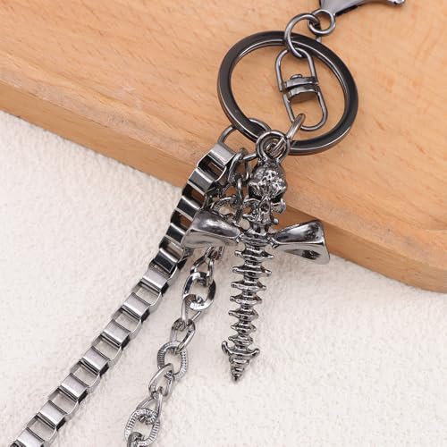 Image of Gothic Pants Chain Wallet Keychain Edgy Punk Hip Hop Waist Accessory for Jeans, Streetwear, and Rebel Women Men