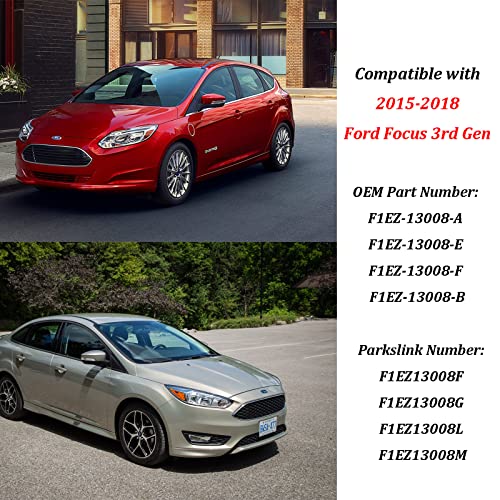 Oe Style Headlight Headlamp Compatible With 2015 2016 2017 2018 Ford Focus 3Rd Gen Chrome Housing Trim (Halogen Type) #TOP5