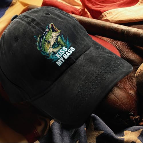 Image of Fishing Adjustable Cotton Baseball Cap, Funny Trucker Hat Gift for Men Women Grandpa Dad Fishing Lover Fisherman