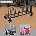 kowaku Barbell Rack Plate Stand Sturdy Commercial Gym Barbell Plate Workout Fitness Dumbbell Stand Barbells Storage Rack, S Swivel Casters