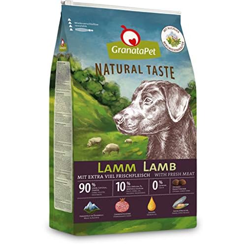 GranataPet Natural Taste Lamm, hoher Fleischanteil, Trockenfutter für Hunde, Hundefutter ohne Getreide & ohne Zuckerzusätze, Alleinfuttermittel für ausgewachsene Hunde, 12 kg