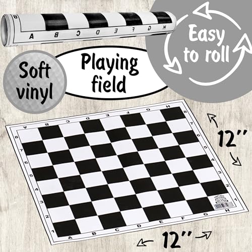 Fichas de ajedrez en madera sin pintar con tablero de vinilo - Set DIY para pintar tú mismo - Manualidades y regalos para jugadores de ajedrez miniatura 4