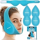 JEDWKFA Kühlpads Weisheitszähne, 4 Stück Kühlpads Gel, Weisheitszahn Kühlkompresse, Wiederverwendbare, Kalt Warm Kompressen Kühakku, für Zahnextraktion, Kiefergelenk-Schmerzen, Blau