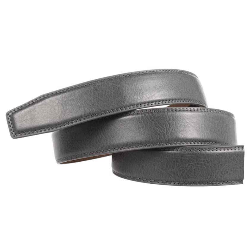 Men's Belt Genuine Leather White Gray Cowhide Metal Automatic Buckle Male Trouser Belts4