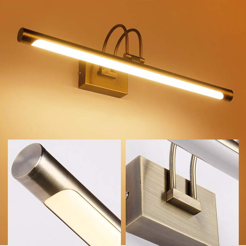 Lampada Frontale a Specchio a LED, Tavolo da Bagno 9W 42CM con Illuminazione Illuminazione per Trucco per Foto IP44 Illuminazione da Parete per Scale Impermeabile per corridoio Luce Notturna