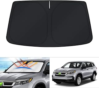 Windshield Sun Shade for 2016-2025 2026 Honda Pilot SUV Accessories Window Sunshade Sun Visor Protector Foldable Blocks UV Rays Keep Your Car Cooler