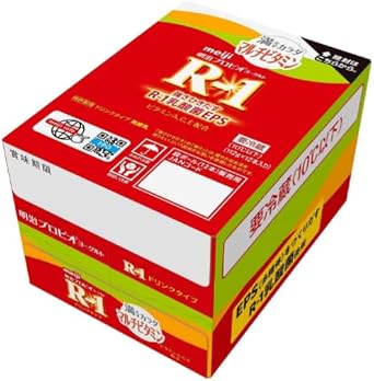 Meiji R-1 Yogurt Drink-Type Filling Body Multi Vitamins, 4.1 fl oz 112 ml x 24 Bottles, Cool Poop Drinkable Yogurt
