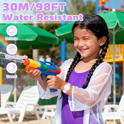 Image of Juboos Kids Watch Analog for Boys Girls Toddler, 3ATM Waterproof Wirstwatch Learning Time and Easy to Read