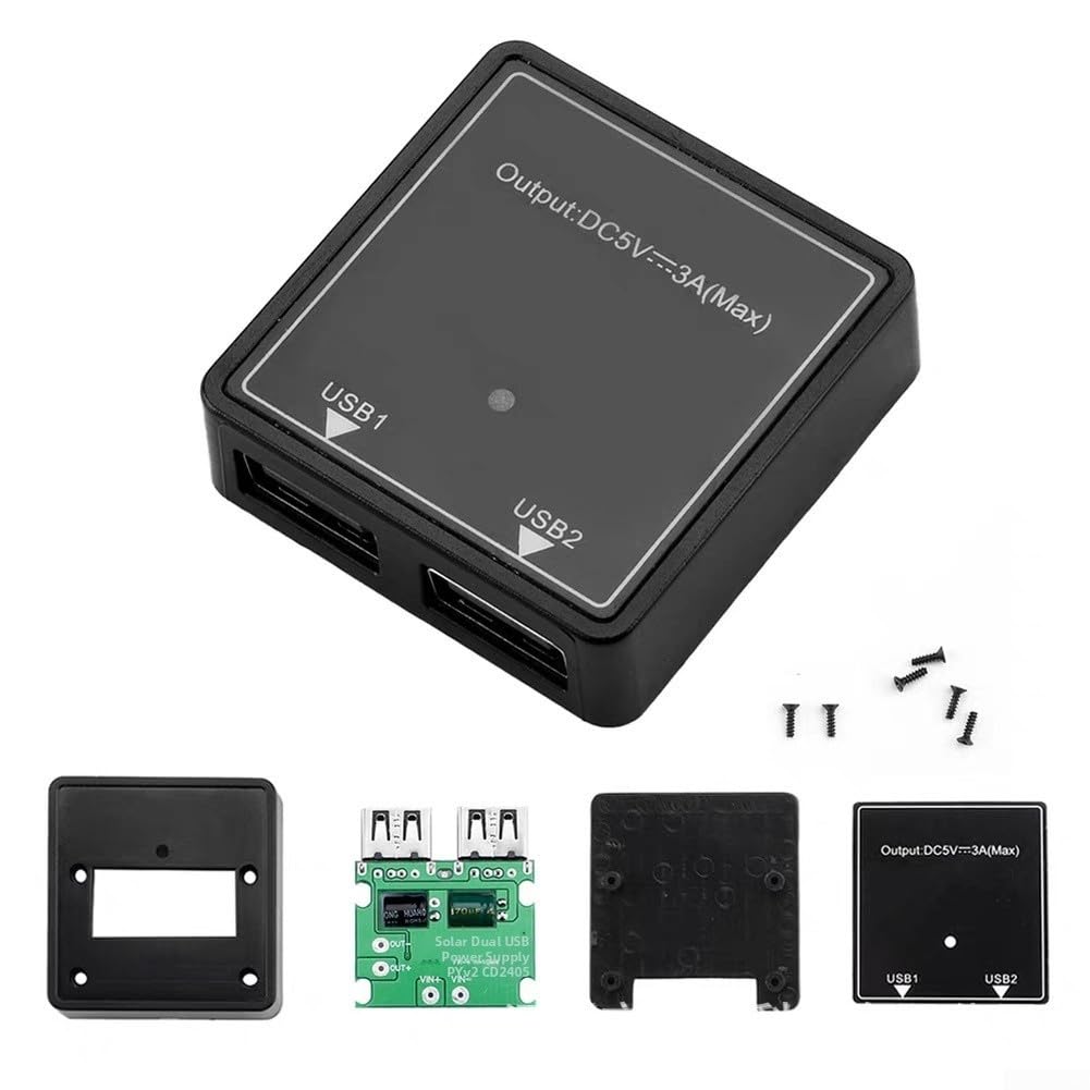 Cargador Solar USB Dual 5V 3A para Camping Cargador Solar USB