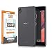 Orzly - FlexiSlim Case for SONY XPERIA XA SmartPhone (2016 Model) - Super Slim (0.35mm) Protective Phone Cover in Semi Transparent BLACK