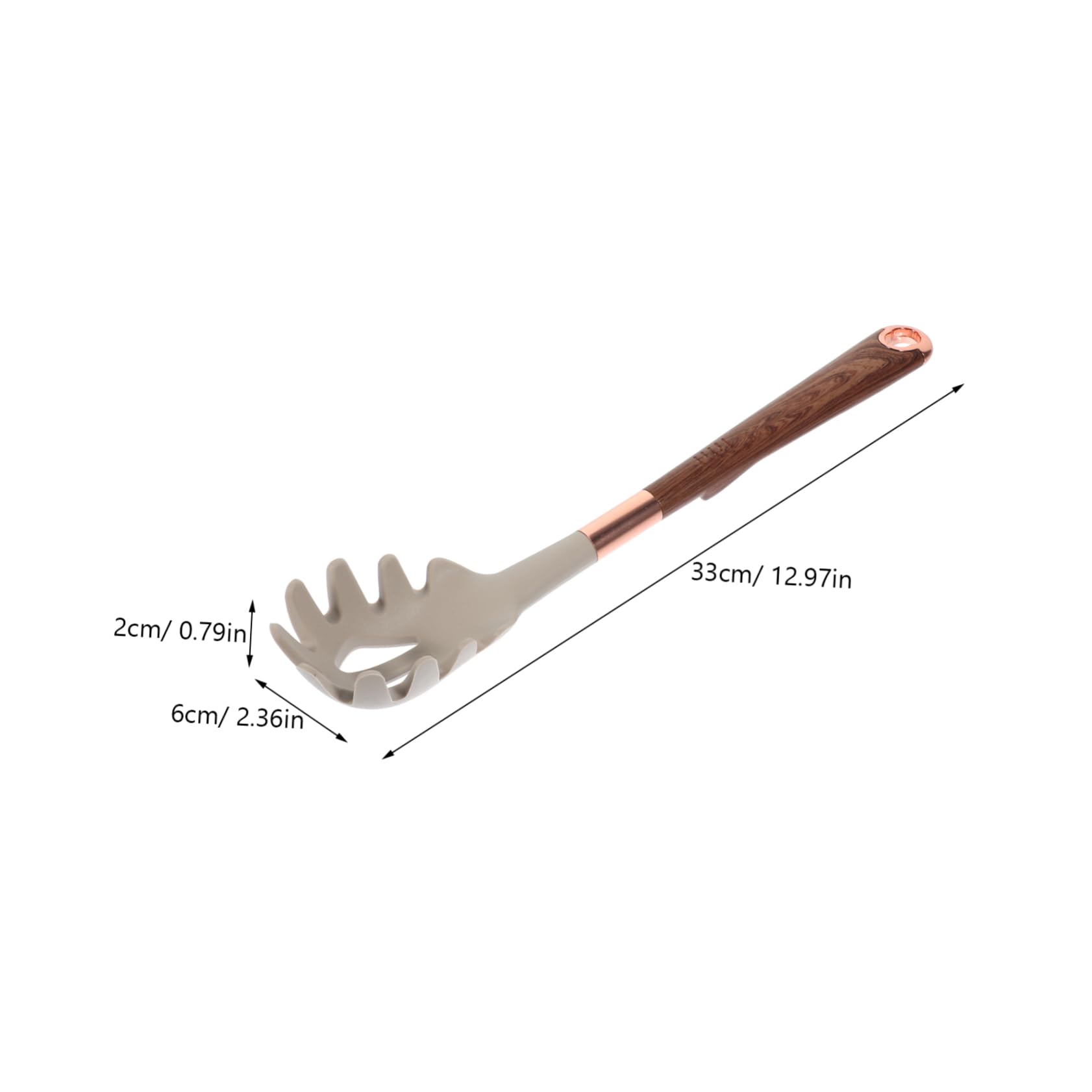 GRIRIW Kitchen Pasta Fork Noodle Ladle Strainer Silicone Pasta Utensil Easy Noodle Scoop Serving Tool