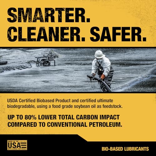 Image of DEWALT - Biodegradable Bar & Chain Oil - Green, Eco-Friendly, Non-Toxic Professional Bar & Chainsaw Lubricant - Ultraclean All-Season Oil for Gas, Electric Saw, & Pole Saw, 16 oz (Case of 24)