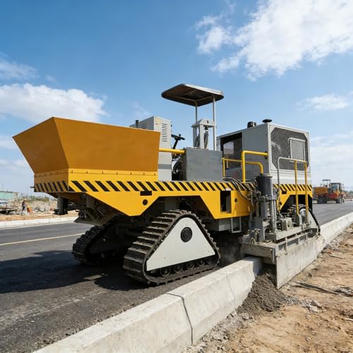 Professional Concrete Curb & Canal Slipform Machine – Adjustable Width Automatic Paver for Road, Pavement, and Landscape Construction