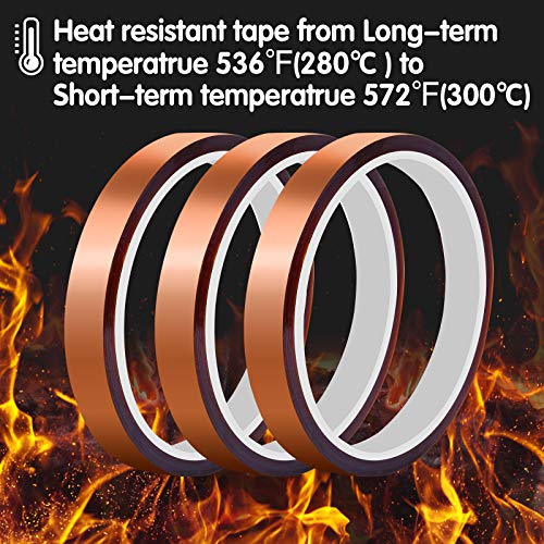 10 Rolls Heat Resistant Tapes for Sublimation, 10mm X 33m 108ft Heat