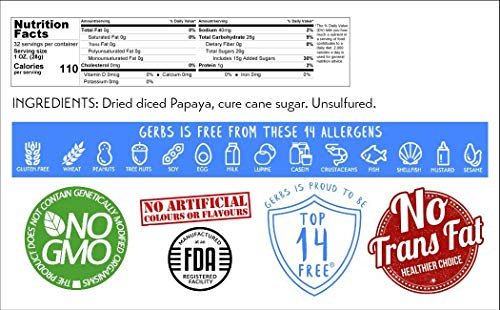 Gerbs Dried Papaya Cubes 2 Lbs. thumb #6