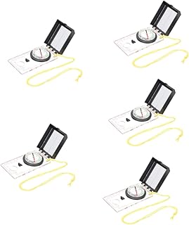 5Pcs Mapa Régua Bússola Equipamento Ao Ar Livre Equipamento Ao Ar Livre Bússola De Bolso Bússola De Viagem Bússola De Sobrevivência Ao Ar Livre Bússola De Campo Profissional