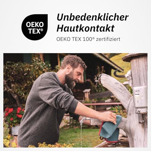 NORDKAMM® Oeko TEX Mikrofaser Handtuch Set oder Mikrofaser Handtuch groß, Microfaser Handtücher schnelltrocknend, Microfaser Badetuch groß, Reisehandtuch oder Sporthandtuch