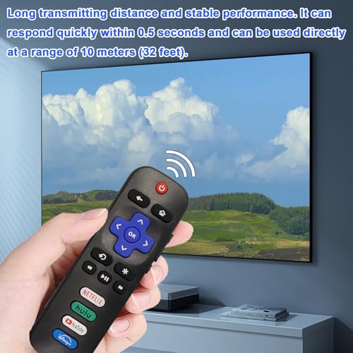 Tesdluy 2 Pack Replacement Remote Control Only for All Roku TV, Infrared Remote Compatible for TCL Roku/Hisense Roku/Onn Roku/Sharp Roku Series Smart TVs, (Not for Roku Stick and Box)