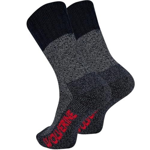 Wolverine Men's Upland Thermal Wool Boot Crew-2 Pairs-Warm Cushion & Moisture Wicking2
