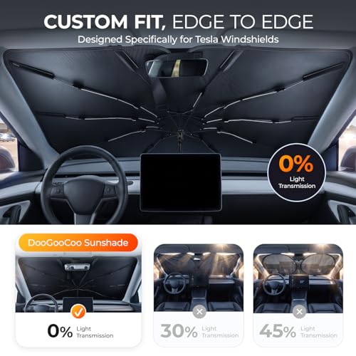Image of [2026 Upgraded] DooGooCoo Windshield Sun Shade for Toyota Camry 2018-2025 2026 [Cooling Ice-Crystal, 100% Sun Block ] Sunshade for Car Windshield for Toyota Camry Sun Shade, Custom Fit for Camry.
