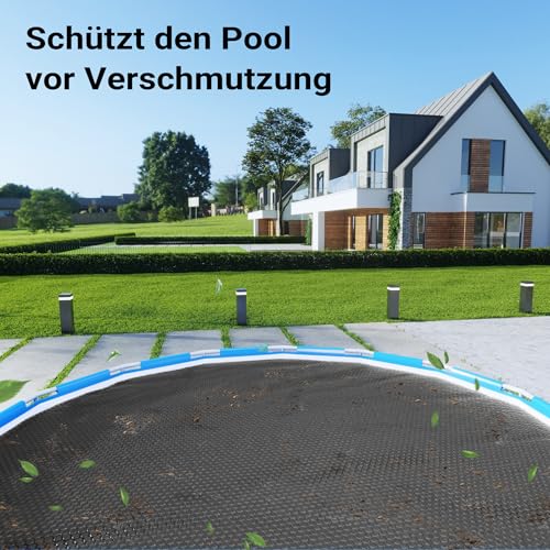 Wiltec Pool Solarfolie Ø 3,6 m, schwarz, Poolheizung aus 140 µ starkem PE Film, Poolabdeckung Poolplane Solarplane rund