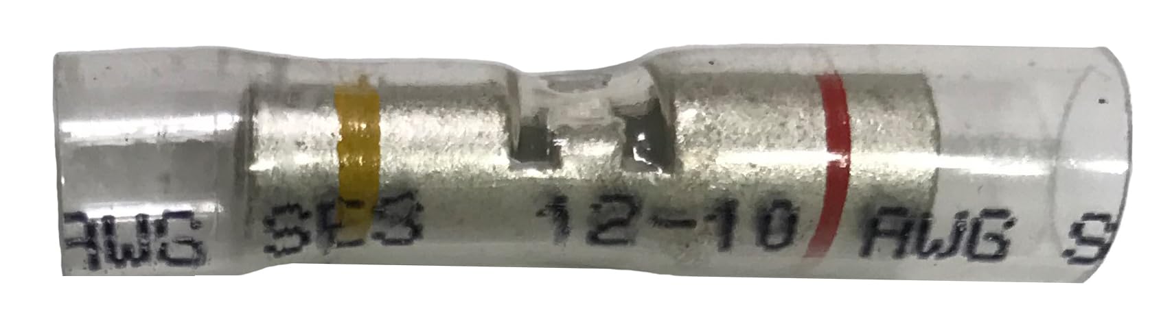 Sherco-Auto Clear Heat Shrink Step-Down Butt Connector 12-10 to 8 Gauge - 10 Pack - Made in USA