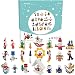 Mouttop 24 Days Christmas Advent Calendar with Fashion Jewelry 22 Charms with 1 Bracelet and 1 Necklace, Red (wood24)