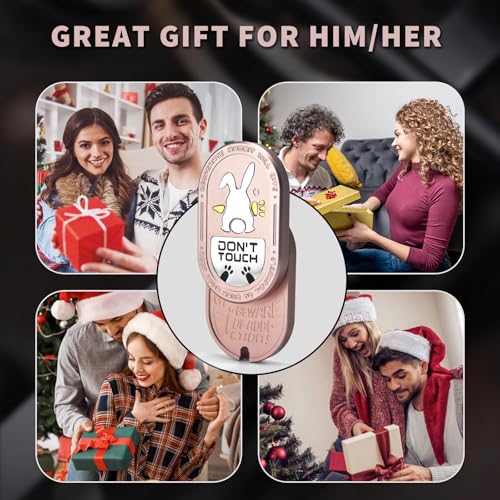 HIDEDC Desperate Rabbit Fidget Slider | Aluminum Alloy Version | Lightweight & Portable | EDC Metal Fidget Toys Adults ADHD Tools Executive Desk Toy for Keep Focus & Anxiety Relief (Rose Gold) - Image 6