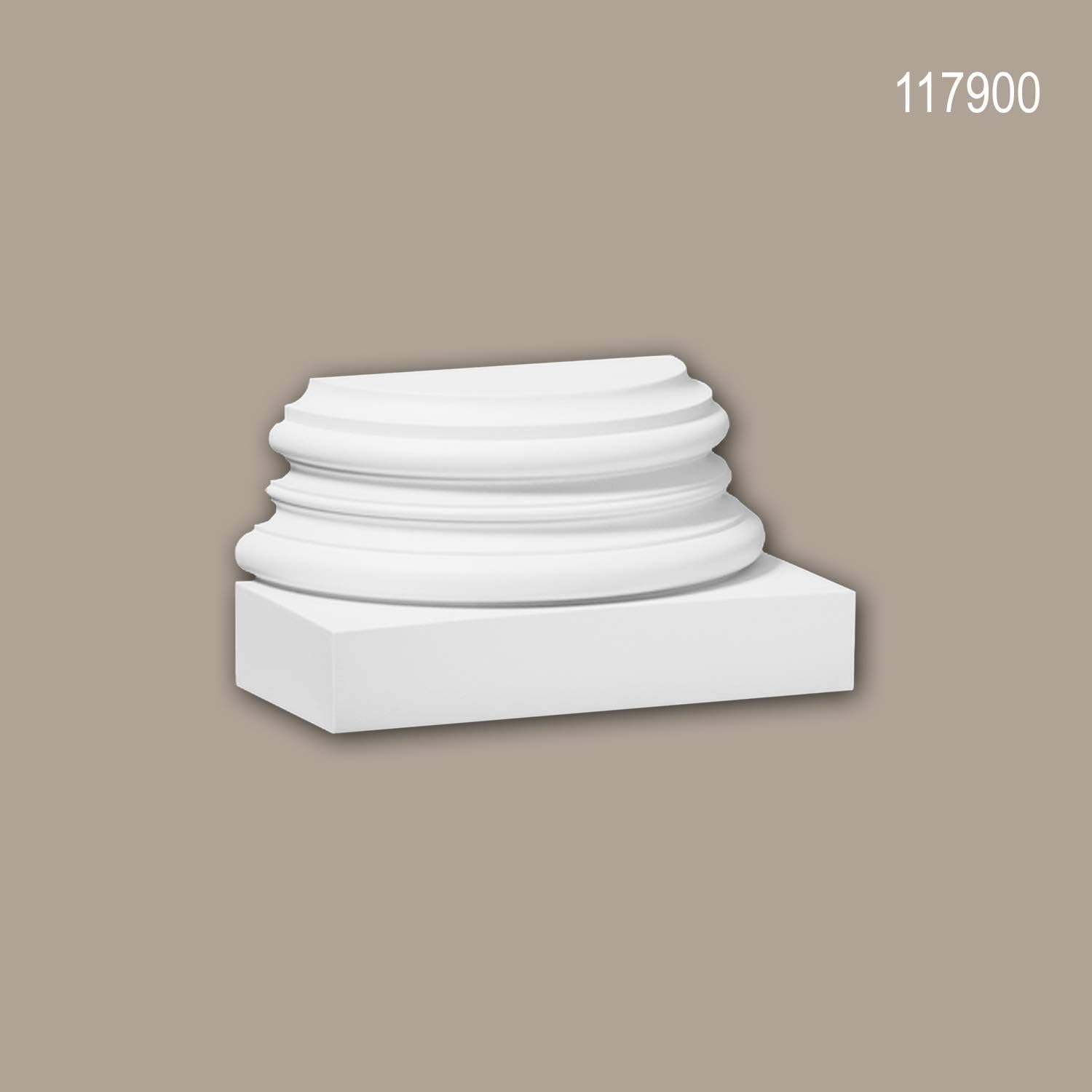 PRO[f]home - Half Column Base 117900 Column Decorative Element Timeless Classic Design White