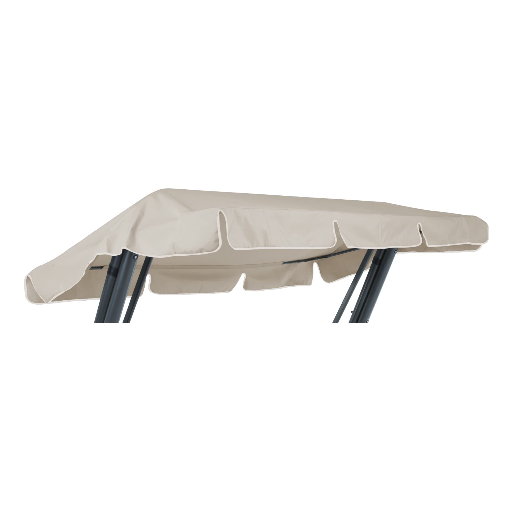 PATIO Sonnendach für Hollywoodschaukel Rimini/Venezia 228 x 126 cm Hollywoodschaukel Ersatzdach Dachbezug Dachplane für Gartenschaukel aus Polyester Cappucino