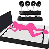 BDSM Sex Bed Bondage Restraints Kit Set Toys Sex Bondage Straps Cuffs Thigh Restraints for Ankles and Wrists Bar Sexy Sex Handcuffs Hand Cuff Bracelets Set for Women Adults Bedroom Couples Sweater