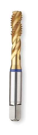 GUHRING 9039100254000 Spiral Flute Tap, Mod Bottom, Powered Metal Cobalt, TiN Coating, 4 Flute, 1"-8 Size