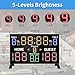 LUCKY TIME Basketball Scoreboard with Shot Clock, 12/14/24/30/25/60 Seconds, Upgraded Thickening Digital Scoreboard with Panel and Remote, Battery Powered Electronic Scoreboard for Indoor Outdoor