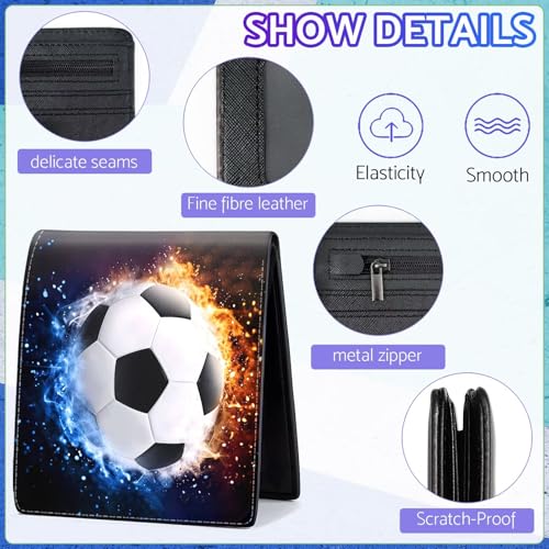 Image of Boys Wallet for Kids, Cool Kids Wallet for Boys Ages 8-10 9-12 11-15, Funny Soccer Leather Bifold Rfid Blocking, Coin Pocket Id Window for Teen Men Youth Guys Birthday Christmas Gifts