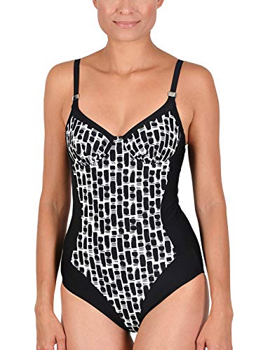 Preisvergleich Produktbild Naturana Badeanzug mit Bügel 73246 Gr. 46 E in schwarz / Weiss