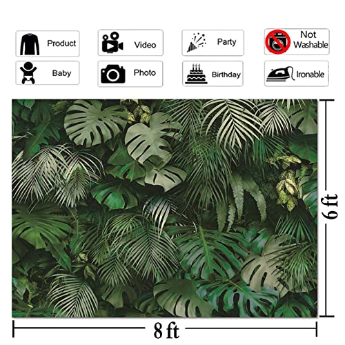 Fondo Fotográfico con Hojas Verdes 8x6 ft para Estudio miniatura 4
