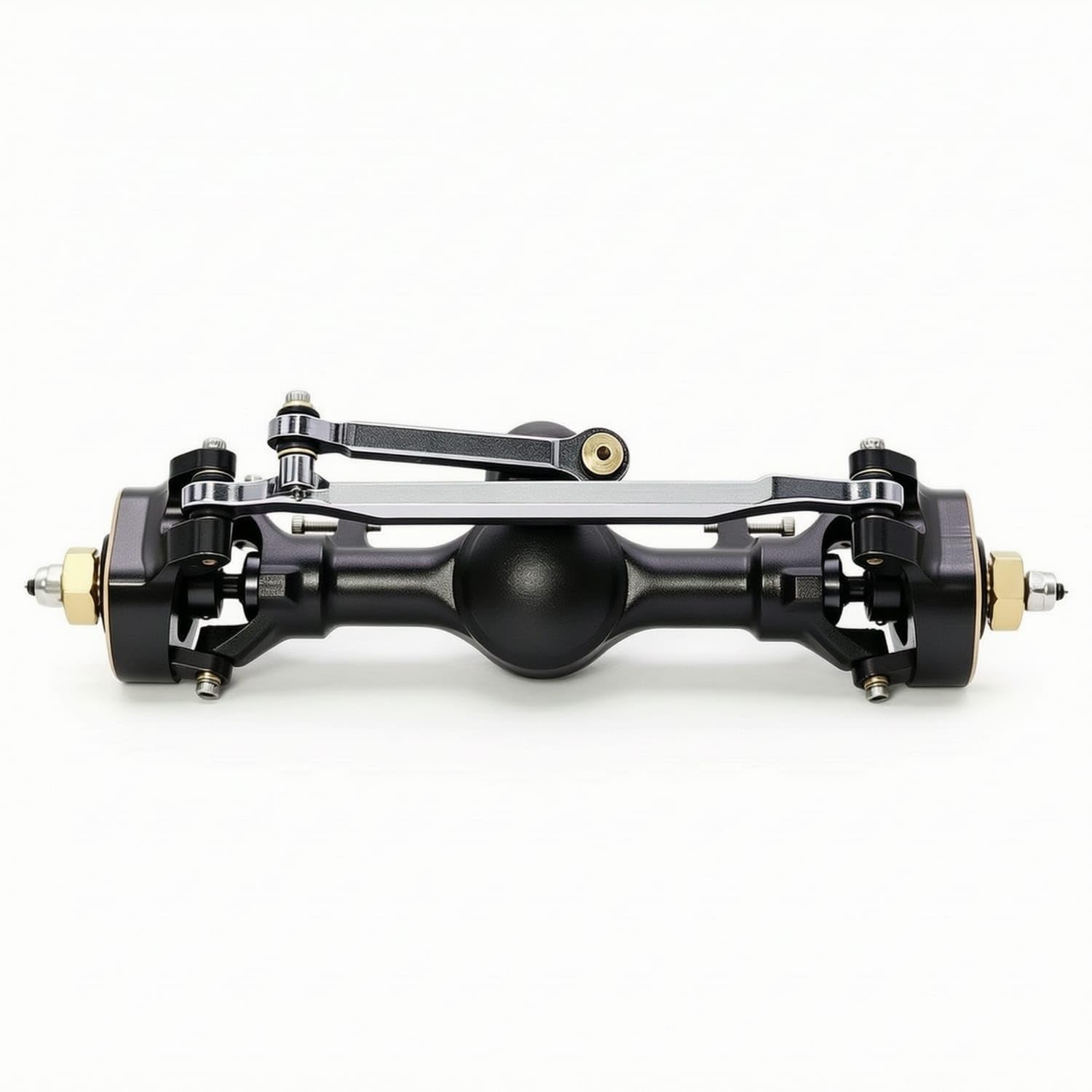 1/24 Scale RC Crawler Axle with Brass Knuckles Hardened Steel SCX24 Axle Assembly Heavy-Duty Part Slimline for Rock Crawling, Trail Riding, Silver Grey, Front Axle-image-30
