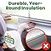 ECOHomes Window Weather Sealing Tape | Winter Weather Stripping Tape to Block Cold Drafts Through Window Gaps and AC Units, Insulation Seal and Draft Blocker for Home (2 Inch by 90 FT, Clear)