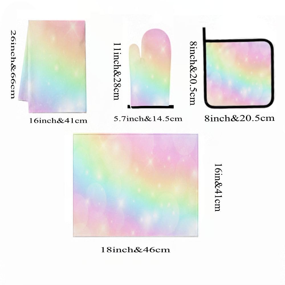9PCS Dreamy Pastel Background1 Cucina Decor e Accessori Set