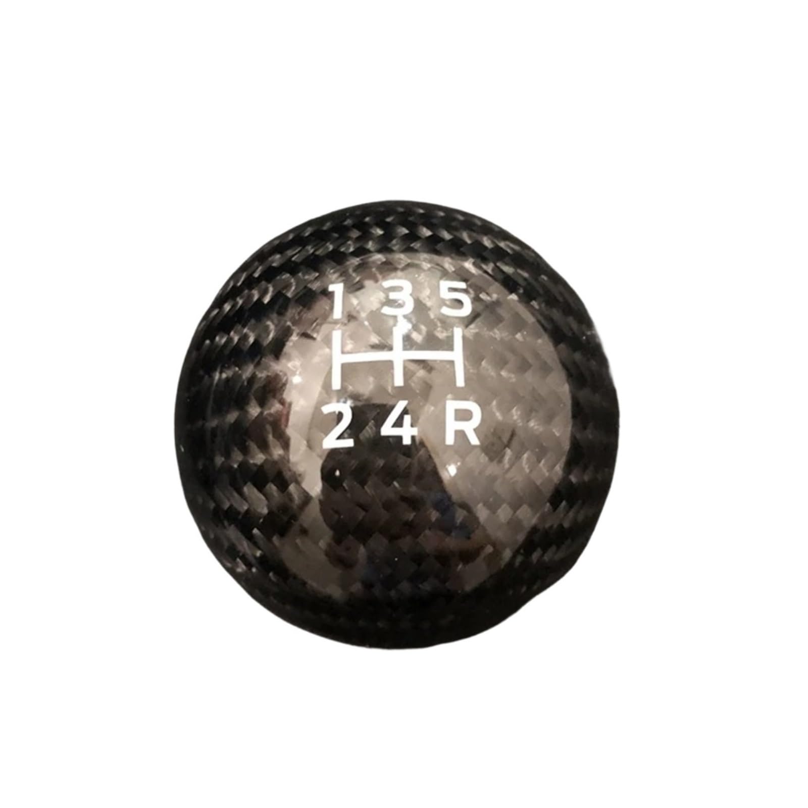 DWTNMEX Gear Shift Knob for Mazda for MX5 for MX-5 5 6 Speed Real Carbon Fiber Gear Shift Knob Ball Head(5 Speed)