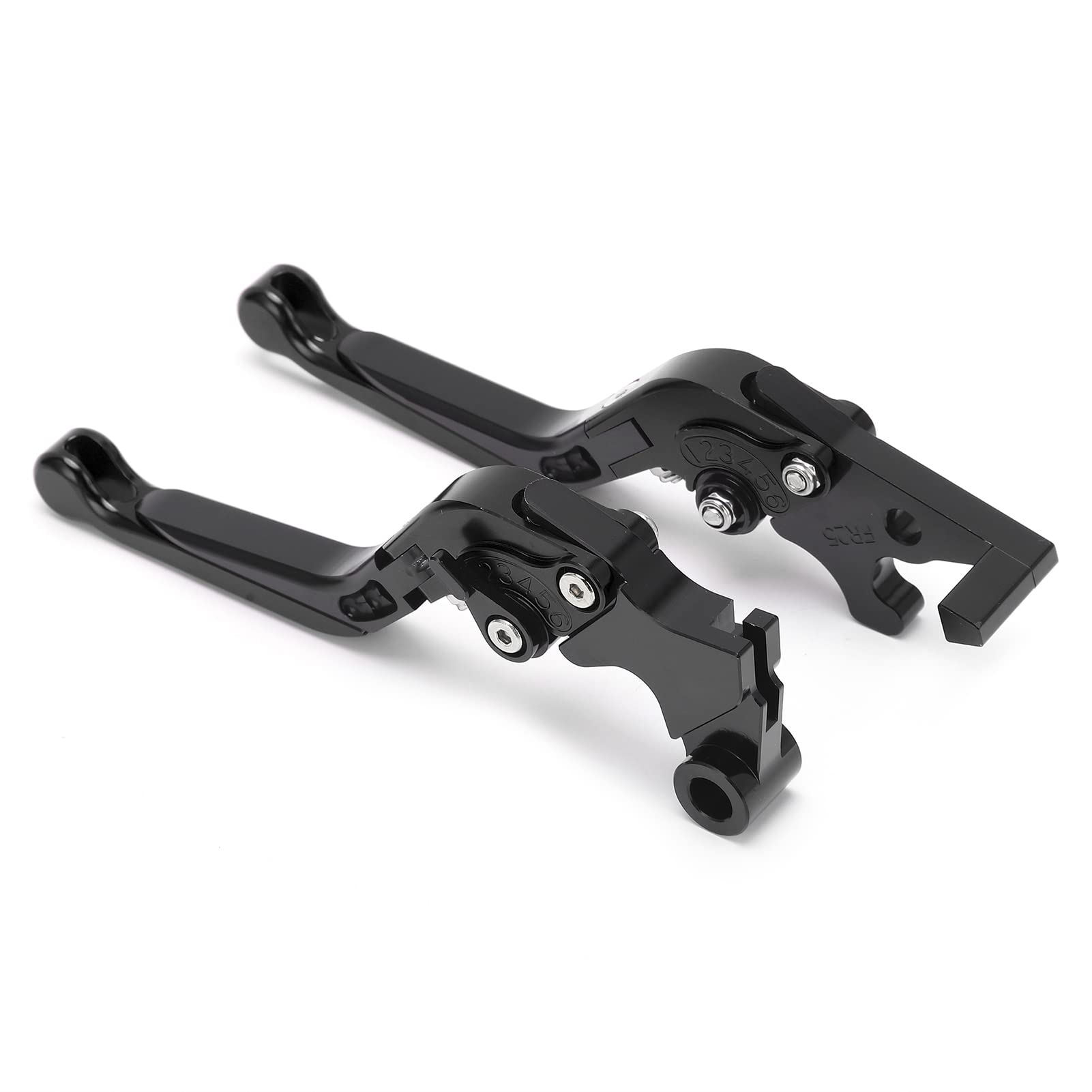 Leva della Frizione, Manico del Freno per Bici Leve Freno Bici di Sostituzione Leve Freno Regolabili Leve Frizione CNC Alluminio Alluminio Freno Frizione Controllo per MT25 MT -03 R25 R3 (BLACK)