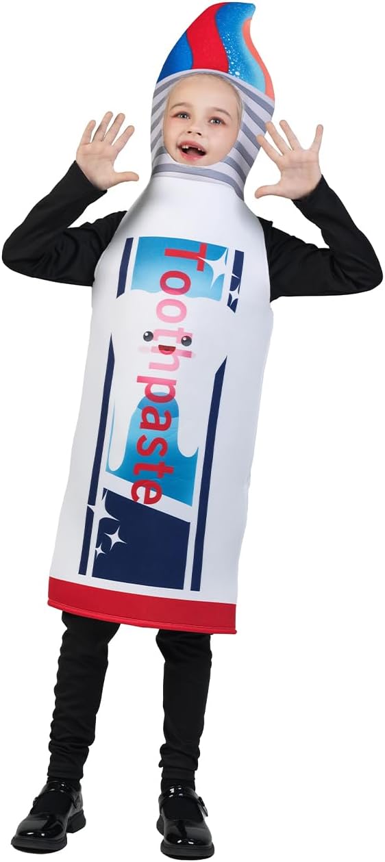 DSplay Kids Toothpaste Costume Cosplay Funny Girl Boy Halloween Costumes