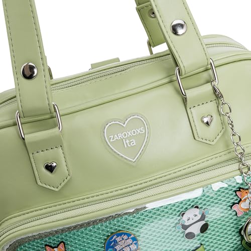 Image of Square Kawaii Ita Bag Crossbody Shoulder Backpack With Insert Pin Display | Large Space For Dolls & Badges, For Anime Kpop Lovers Daily Outings